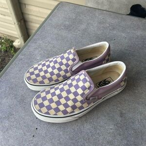 Vans purple Checkered Slip-On Shoes